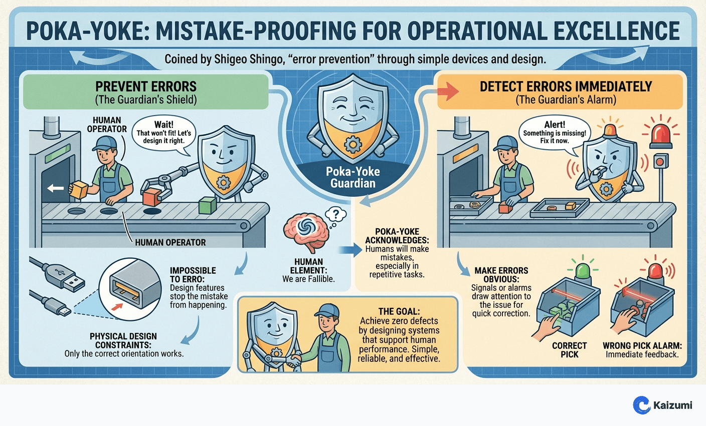 Illustration explaining Poka-Yoke