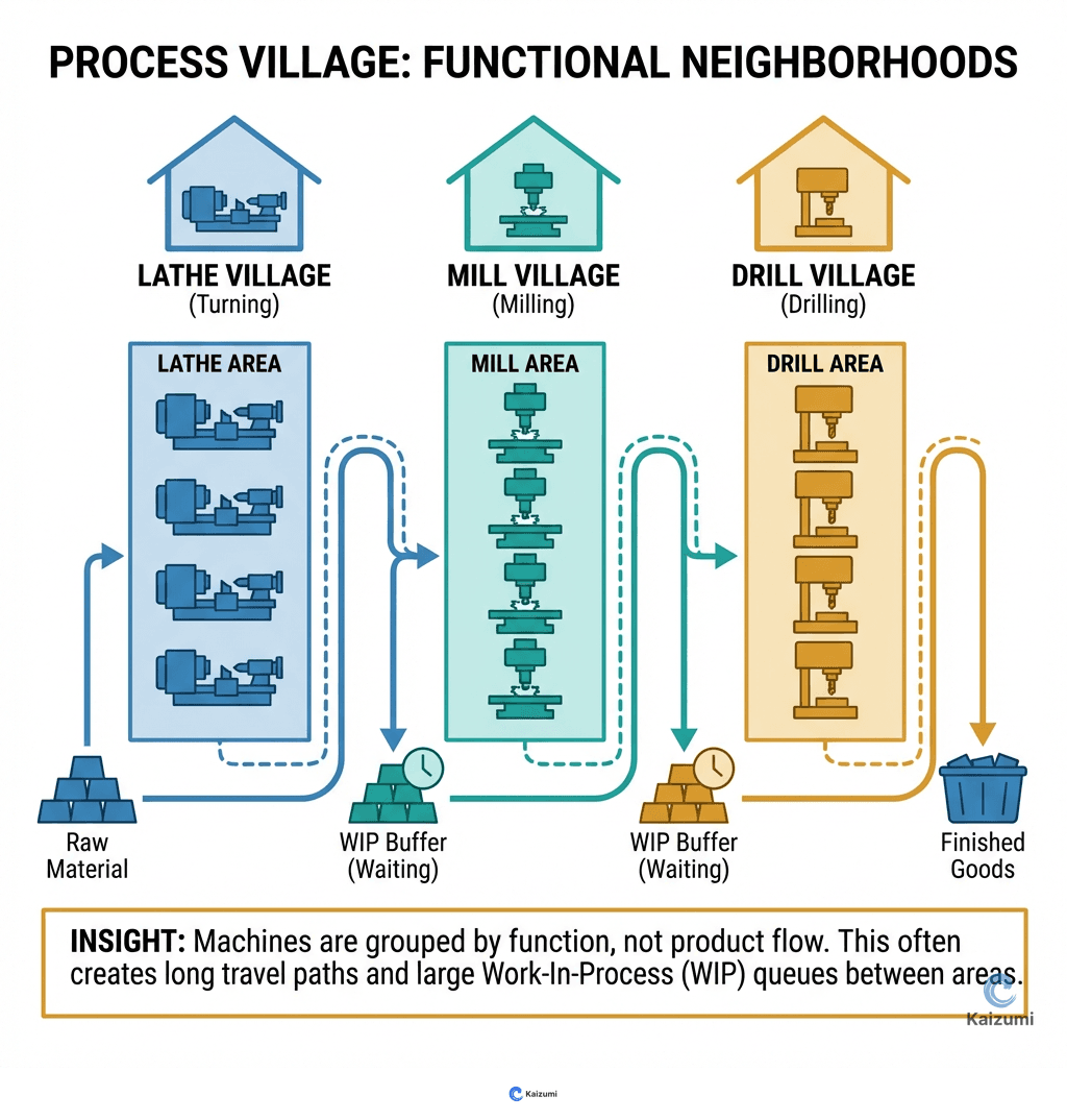 Illustration explaining Process Village