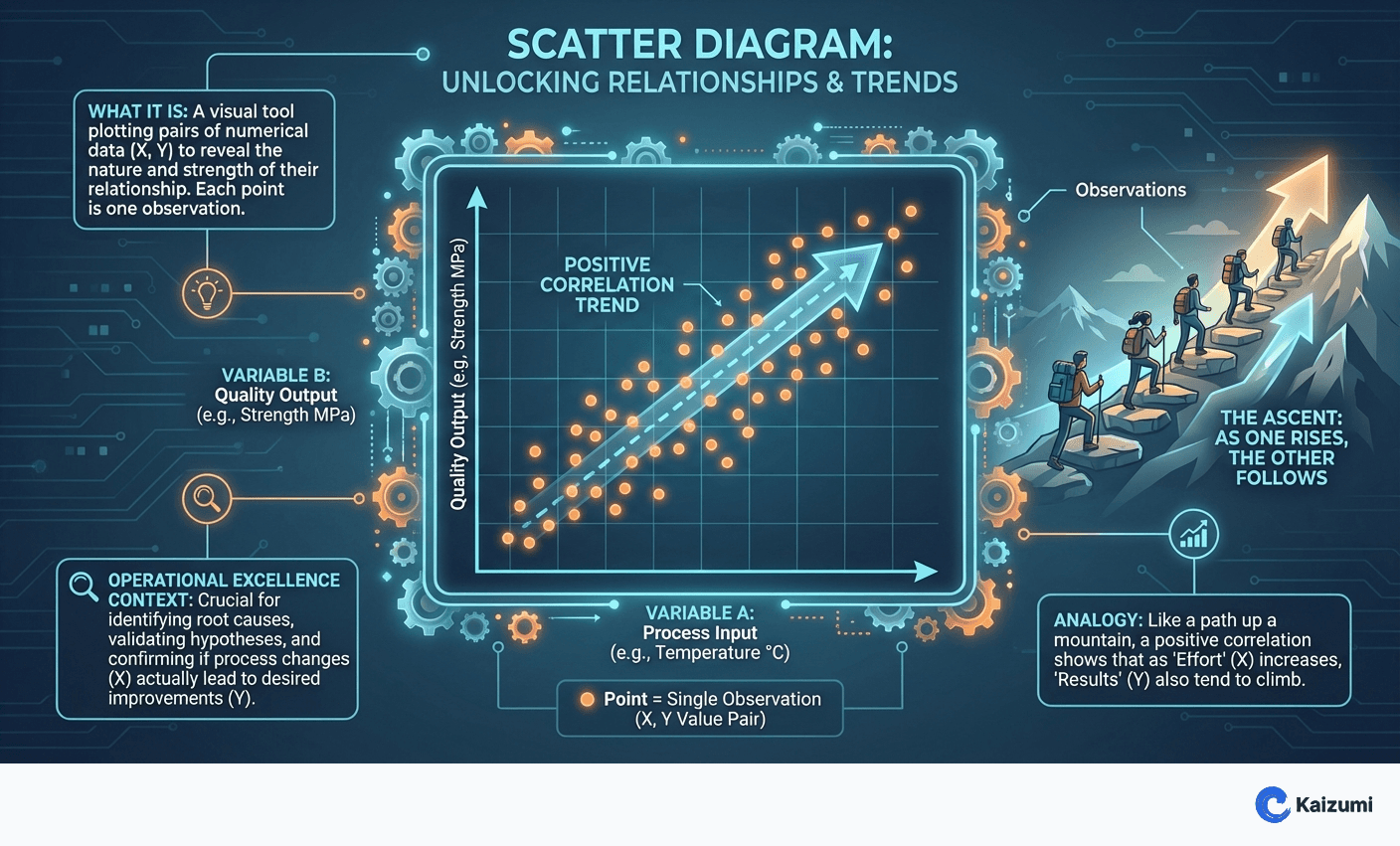 Illustration explaining Scatter Diagram