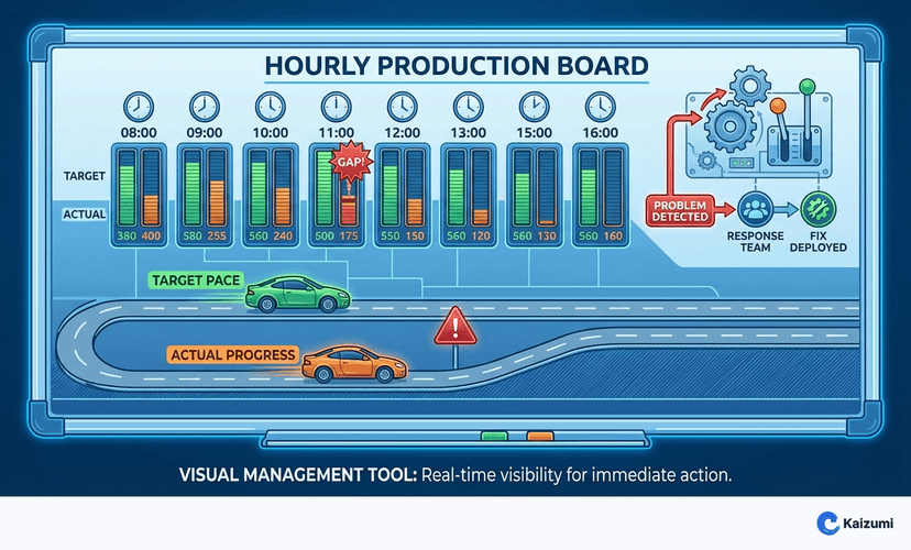 Making Problems Visable Hourly Production Board | Lean Dictionary