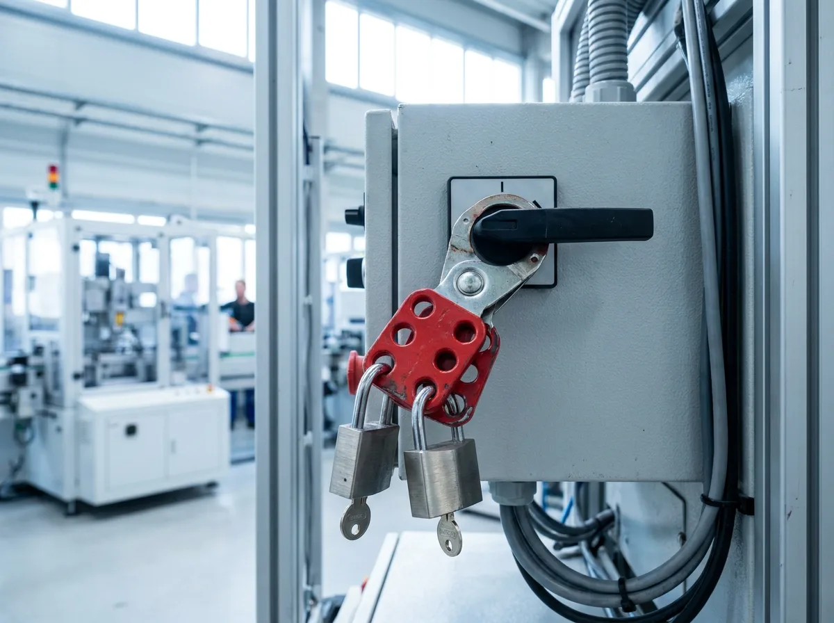 Lockout hasp on disconnect