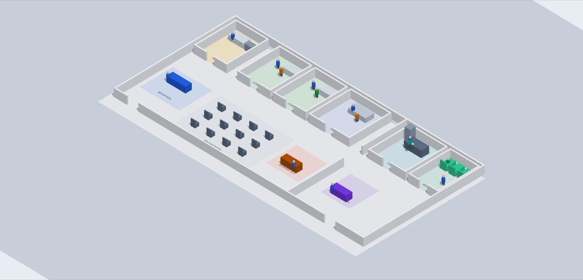 The outpatient clinic simulator: a 3D clinic running beside its editable value stream map